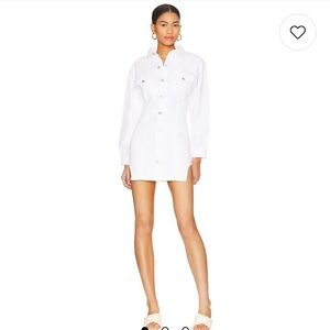 superdown Holland Denim Dress in White